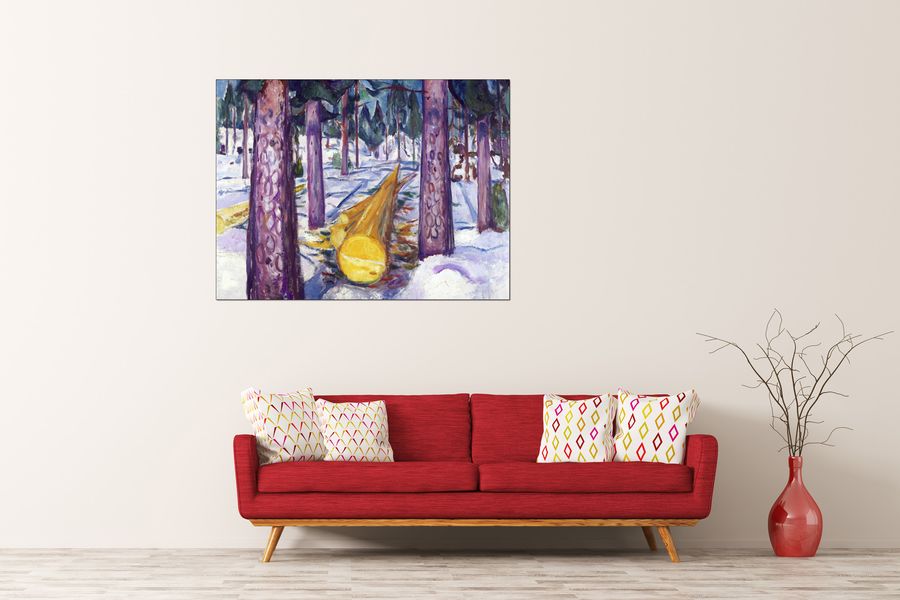 Munch Edvard - The yellow log, Decorative MDF Panel (120x90cm)