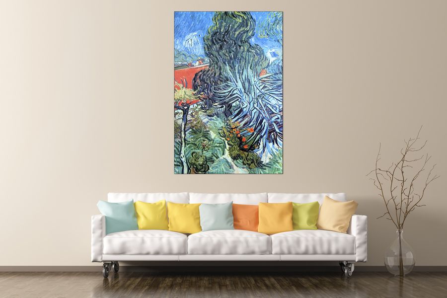 Van Gogh Vincent - The garden of Dr. Gachet, Decorative MDF Panel (90x135cm)