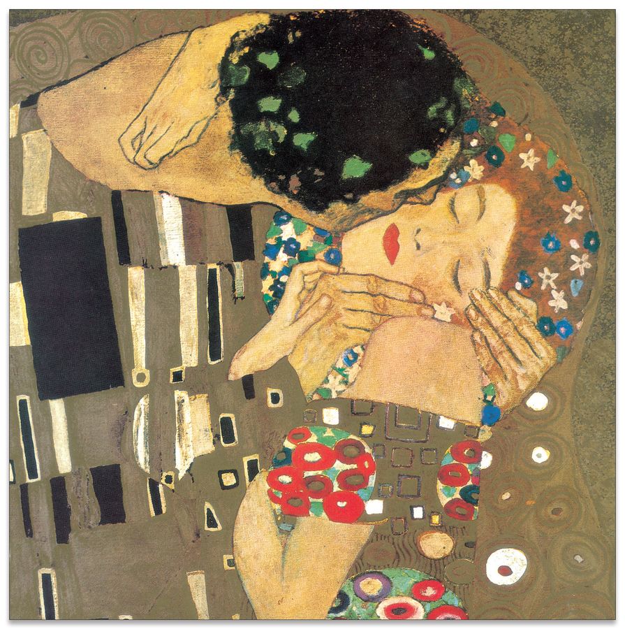 Klimt - The Kiss Detail, Decorative MDF Panel (50x50cm)