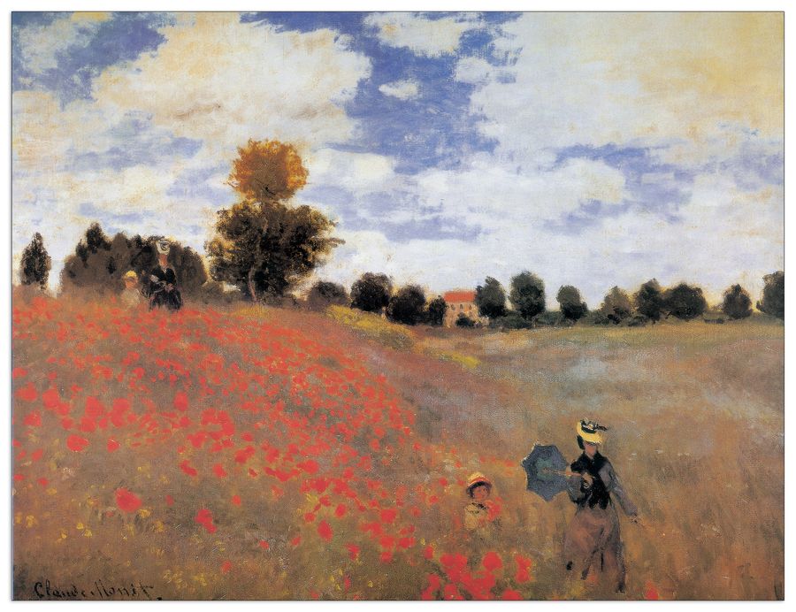 artopweb Monet - Poppies Near Argenteuil Decorative MDF Panel (100x76cm)