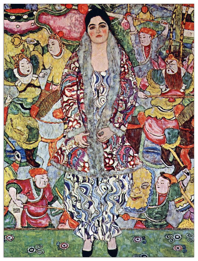 Klimt Gustav - Portrait of Frederika Maria Beer, Decorative MDF Panel (90x120cm)