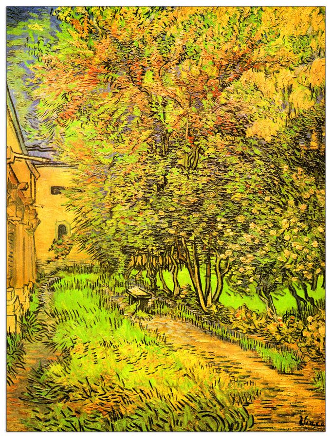 Van Gogh Vincent - The Garden of the Clinic of Saint-ReÌmy, Decorative MDF Panel (60x80cm)