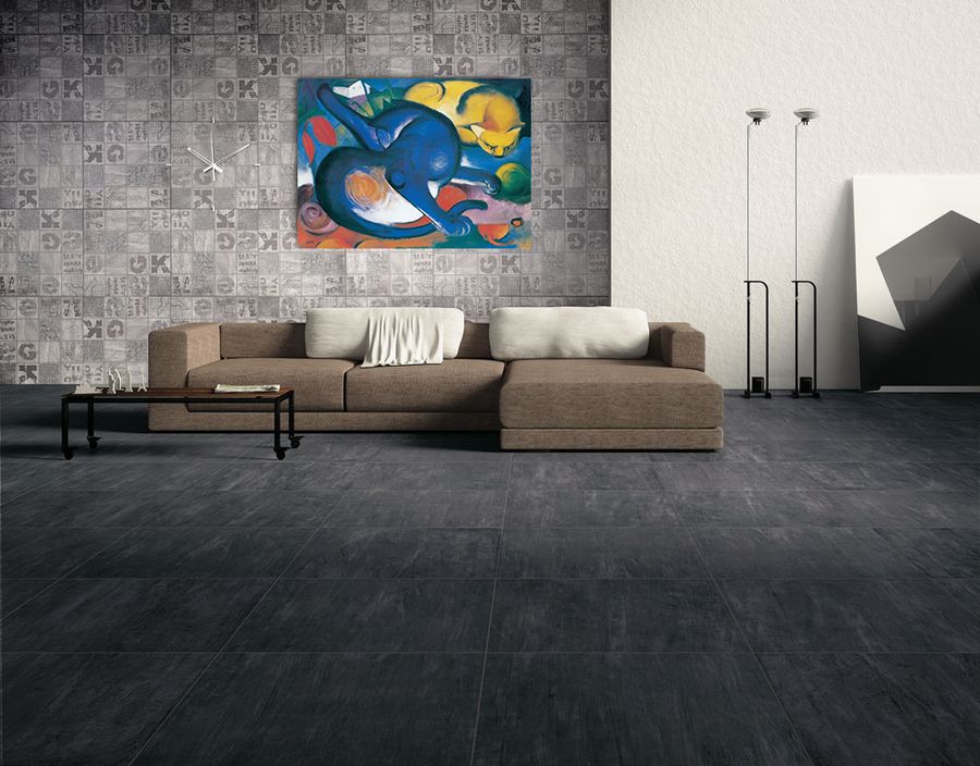 Marc - Zwei Katzenblau Und Gelb, Decorative MDF Panel (140x102cm)