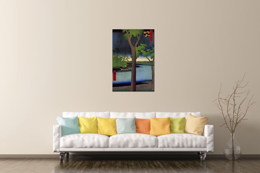 Hiroshige Utagawa  - Akasaka Kiribatake, Decorative MDF Panel (60x90cm)