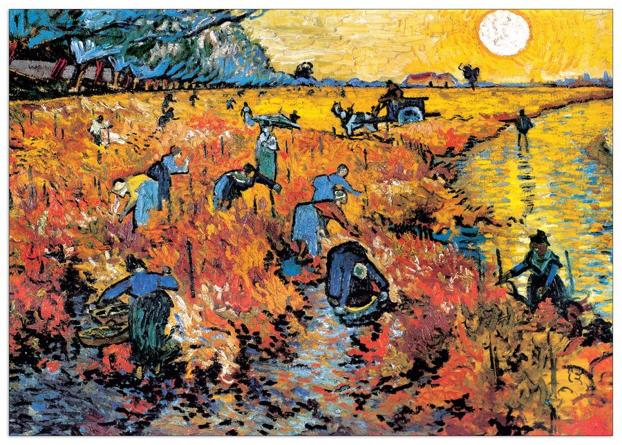 Van Gogh - Die Roten Weinberg Von Arles, Decorative MDF Panel (100x71cm)