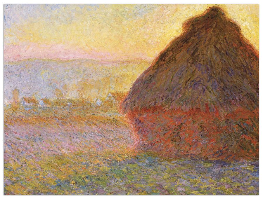 Monet Claude - Graystacks I, Decorative MDF Panel (120x90cm)