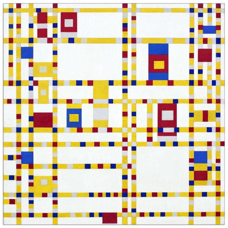 Piet Mondrian - Broadway Boogie woogie, Decorative MDF Panel (100x100cm)