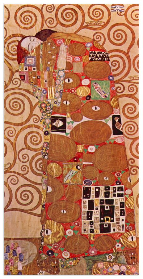 Klimt Gustav - Embrace, Decorative MDF Panel (50x100cm)