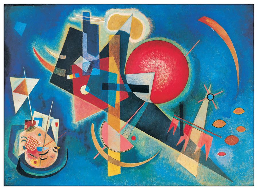 Kandinsky - Im Blau, Decorative MDF Panel (130x98cm)