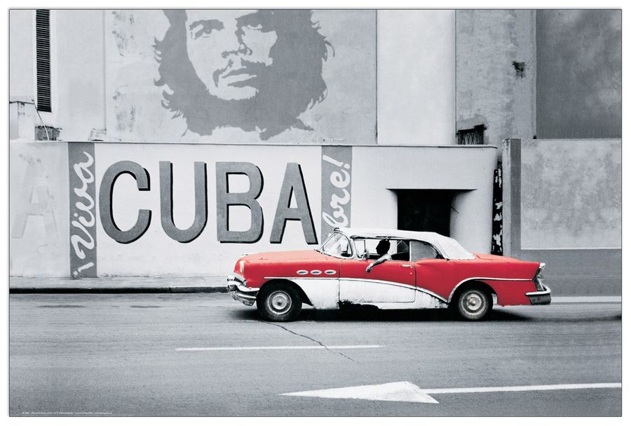 Null - Car In Cuba, Decorative MDF Panel (90x60cm)