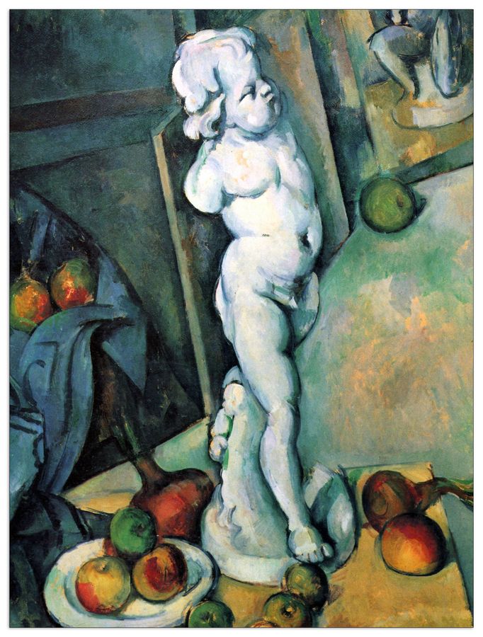 Cezanne Paul - Still Life with Cherub , Decorative MDF Panel (60x80cm)