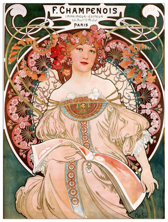 Mucha Alphonse - Champenois, Decorative MDF Panel (60x80cm)