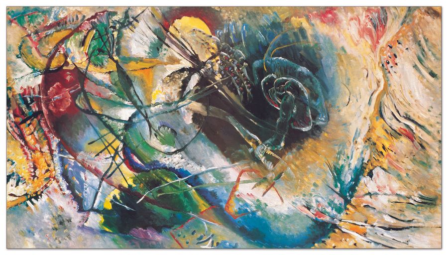 Vassily Kandinsky - Improvvisazione, Decorative MDF Panel (50x28cm)