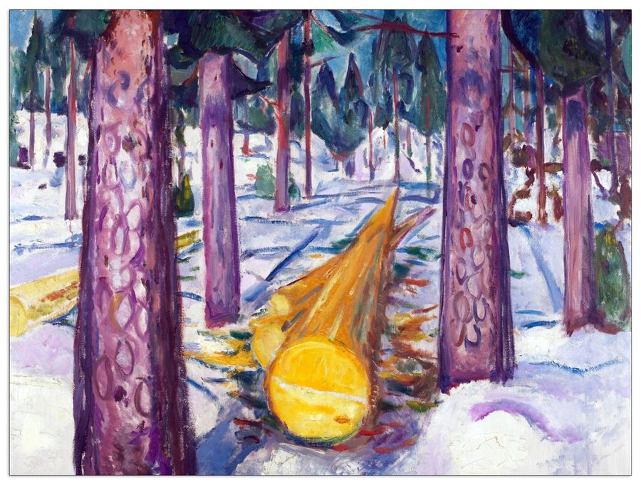 Munch Edvard - The yellow log, Decorative MDF Panel (120x90cm)