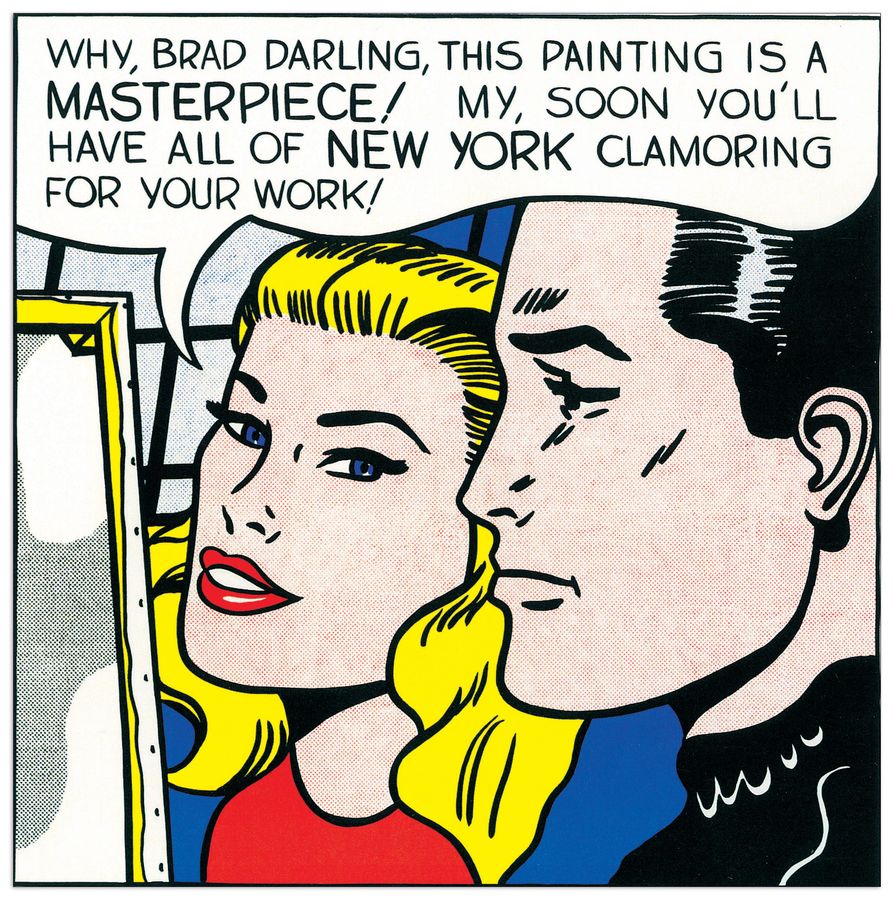 Lichtenstein - Masterpiece 1962, Decorative MDF Panel (23x23cm)