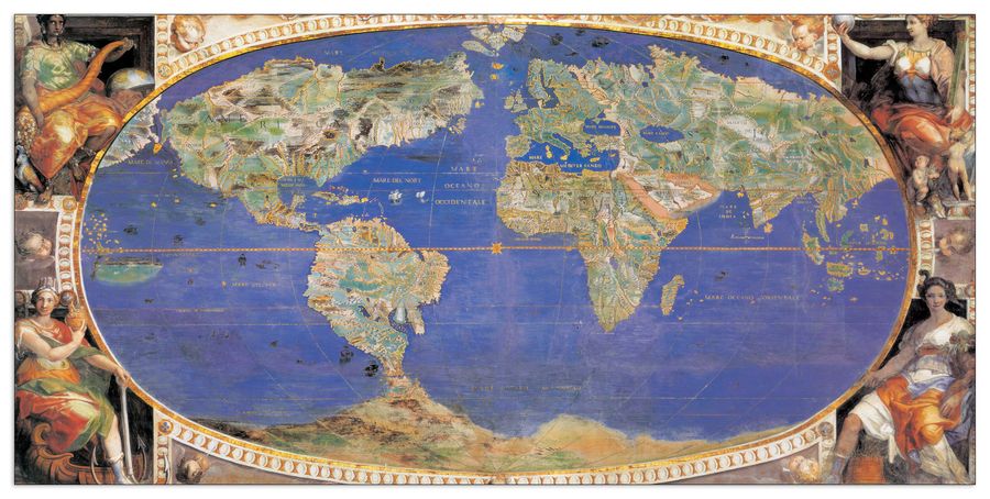 Null - Mappamondo, Decorative MDF Panel (100x49cm)