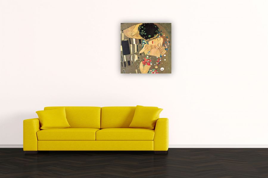 Klimt - The Kiss Detail, Decorative MDF Panel (50x50cm)