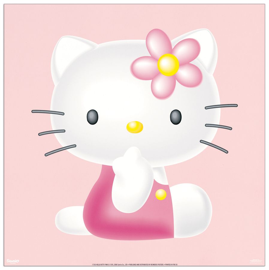 Sanrio - Hello Kitty Pink, Decorative MDF Panel (30x30cm)