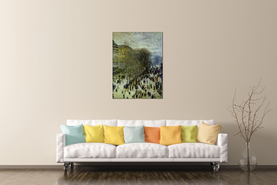 Monet Claude - Boulevard of Capucines, Decorative MDF Panel (60x80cm)