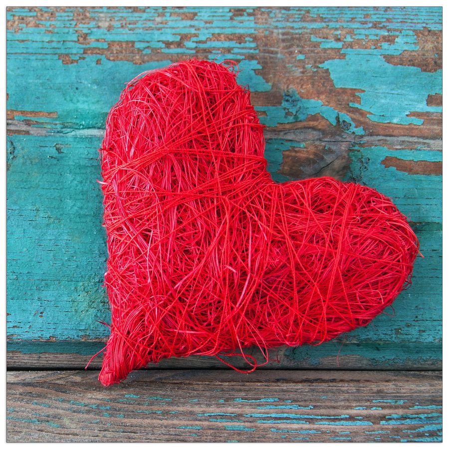 Art Studio - Un filo di cuore, Decorative MDF Panel (30x30cm)