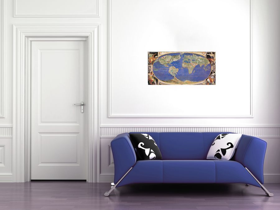 Null - Mappamondo, Decorative MDF Panel (100x49cm)