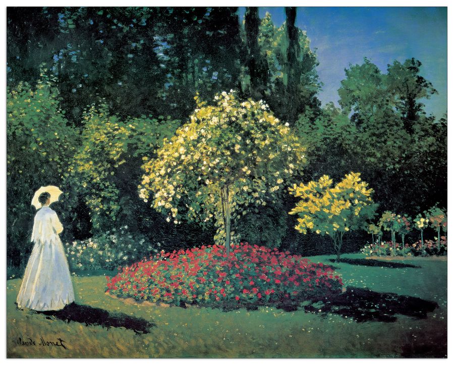 Monet - Dame Dans Le Jardin, Decorative MDF Panel (140x112cm)