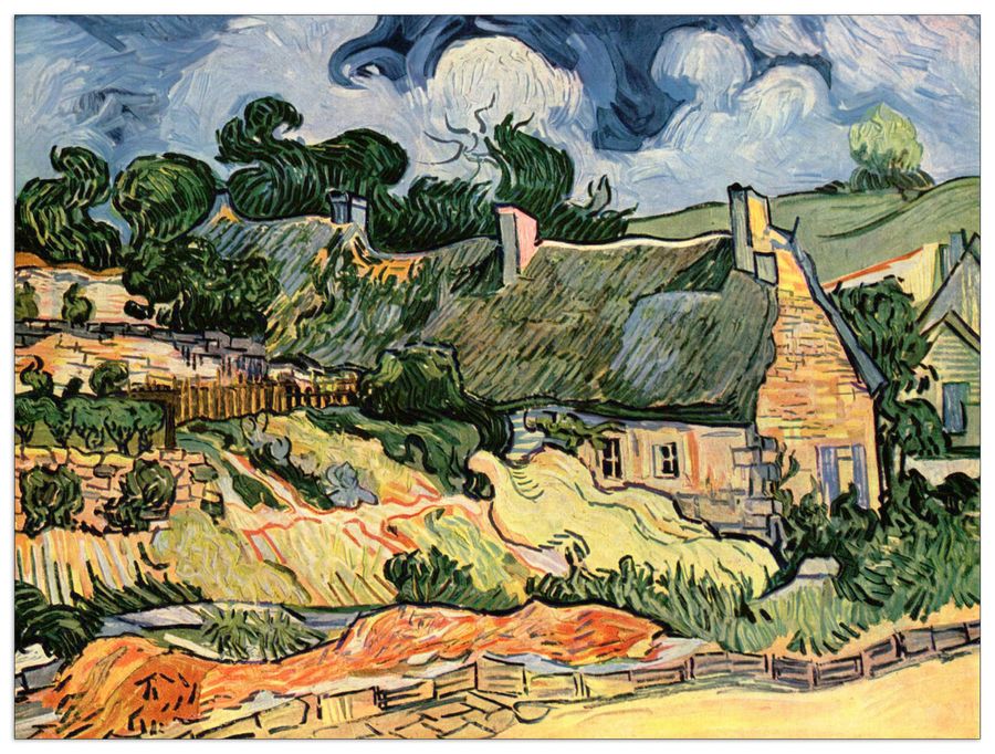 Van Gogh Vincent - Shelters in Cordeville, Decorative MDF Panel (120x90cm)