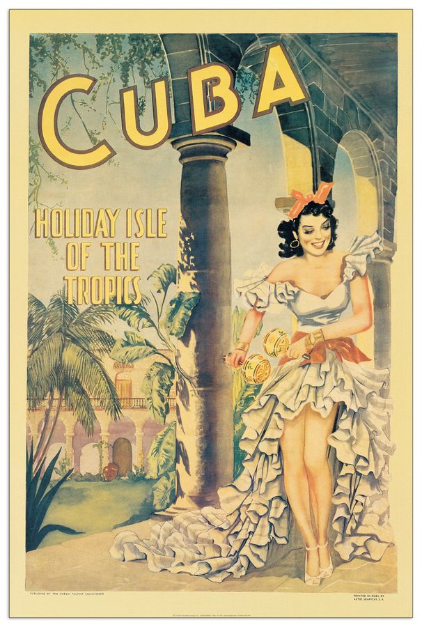 Cuba - Cuba, Decorative MDF Panel (50x76cm)