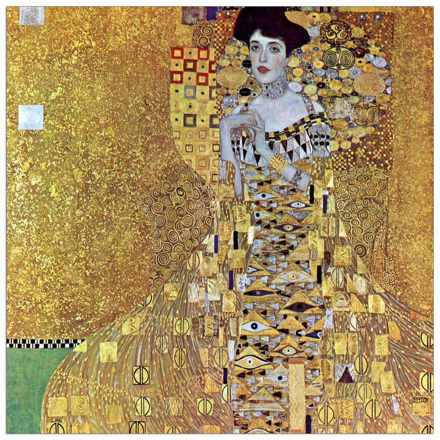 Klimt Gustav - Portrait of Block-Bauer 2, Decorative MDF Panel (100x100cm)