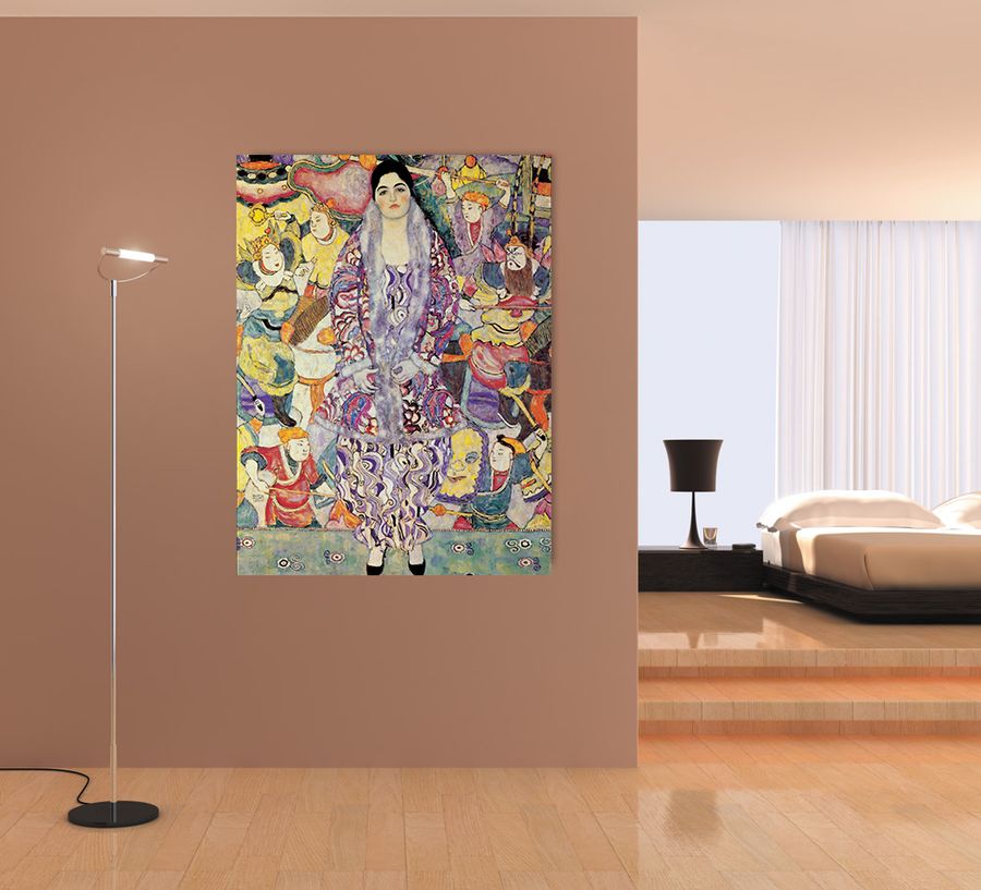Klimt - Bildinis Friederike Maria, Decorative MDF Panel (105x140cm)