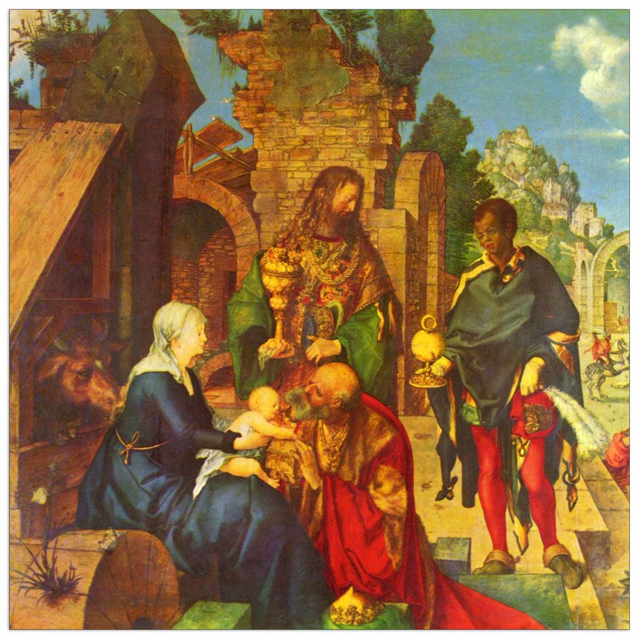 Albrecht Dürer - Adoration of the Magi, Decorative MDF Panel (70x70cm)