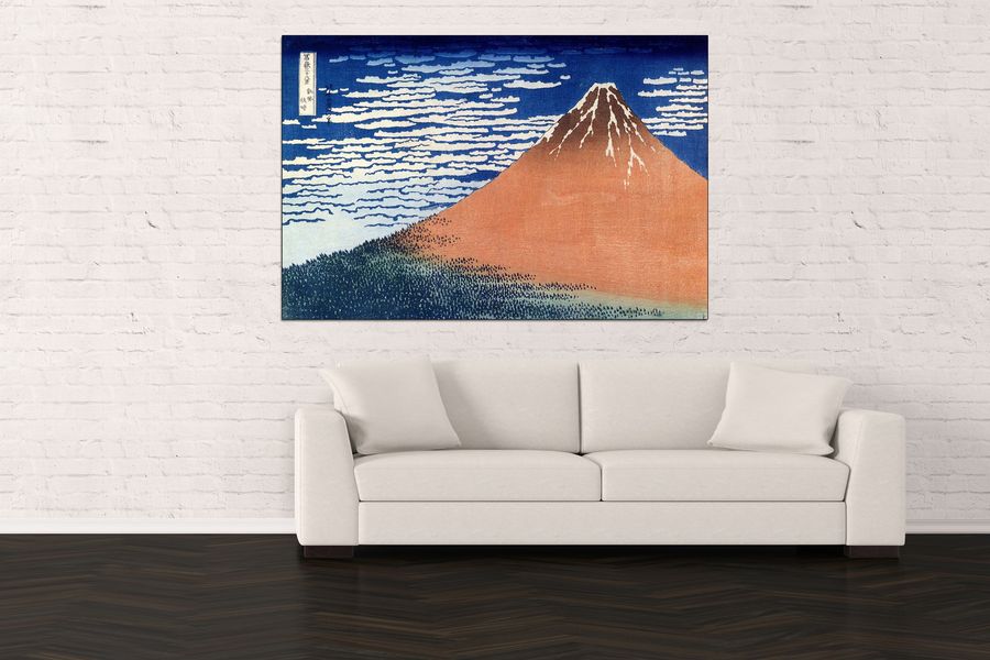 Hokusai Katsushika  - Mount Fuji, Decorative MDF Panel (135x90cm)