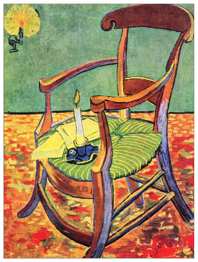 Van Gogh Vincent - Paul Gauguin's chair, Decorative MDF Panel (90x120cm)
