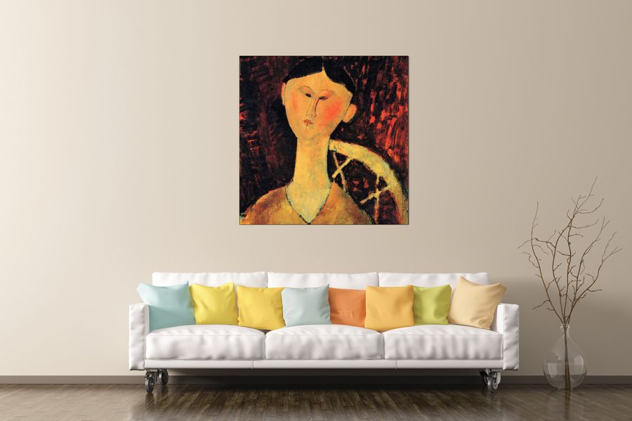 Modigliani Amedeo - Portrait of Beatrice Hastings , Decorative MDF Panel (100x100cm)