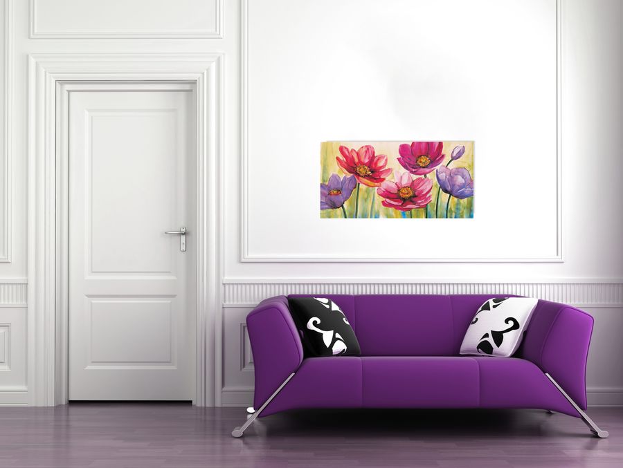 Tartagni - Fantasia Di Anemoni, Decorative MDF Panel (100x50cm)