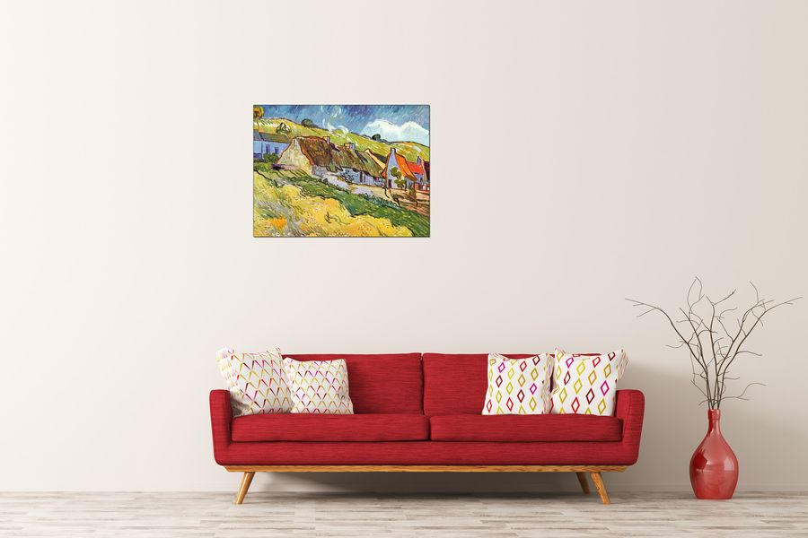 Van Gogh Vincent - Huts in Auvers, Decorative MDF Panel (80x60cm)