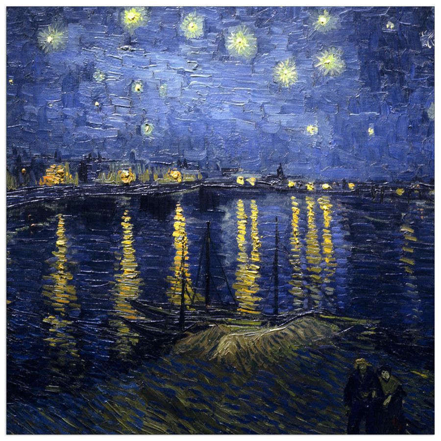 Van Gogh Vincent - Starry Night Over the Rhone, Decorative MDF Panel (70x70cm)