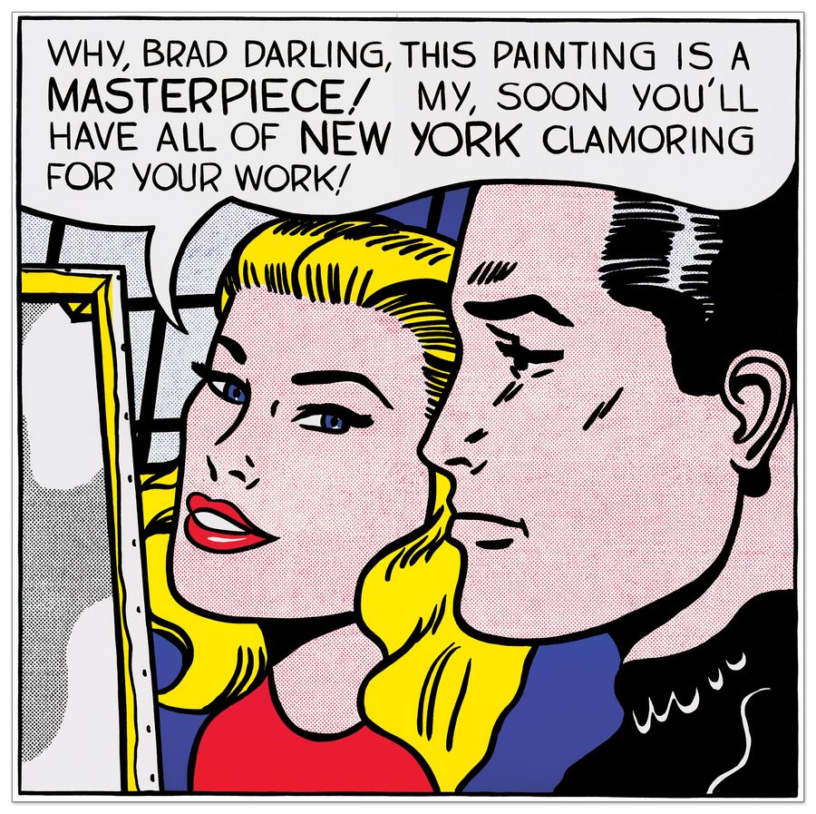 Lichtenstein - Masterpiece, 1962, Decorative MDF Panel (86x101cm)