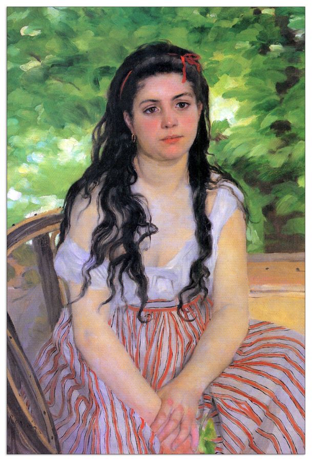Renoir Pierre-auguste - Summertime study , Decorative MDF Panel (60x90cm)