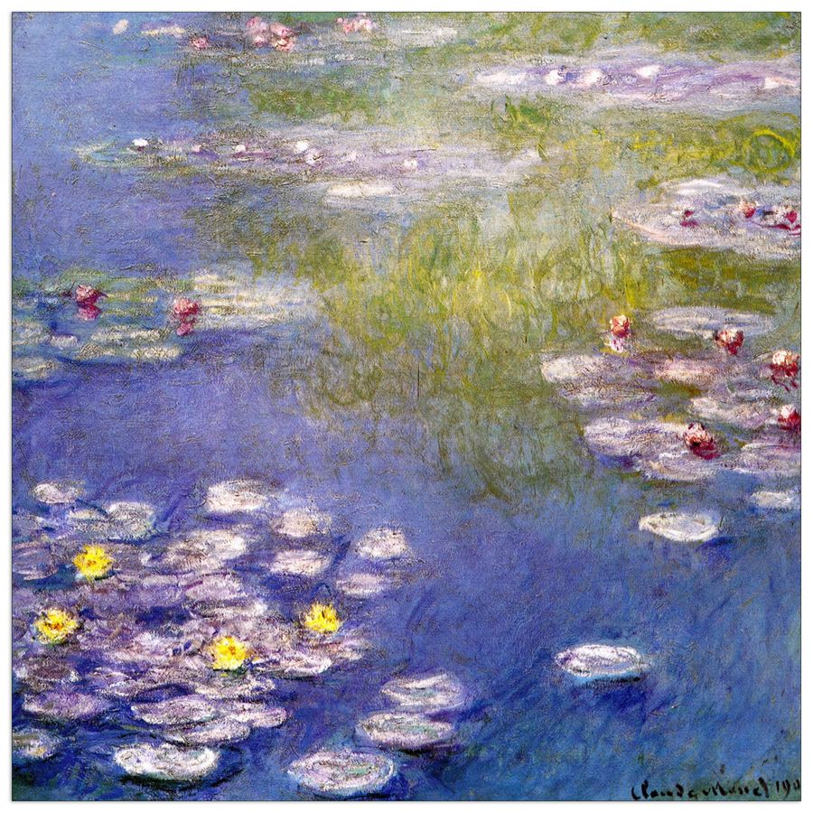 Monet Claude - Nympheas at Giverny, Decorative MDF Panel (70x70cm)