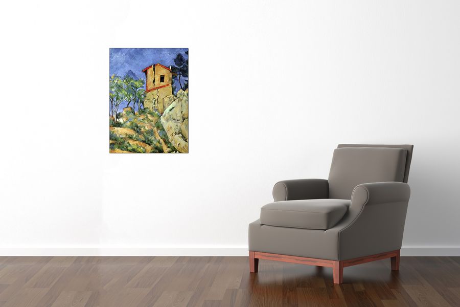 Cezanne Paul - House with Walls, Decorative MDF Panel (60x80cm)