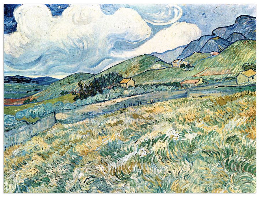 Van Gogh Vincent - Mountain landscape behind the Hospital Saint-Paul, Decorative MDF Panel (80x60cm)