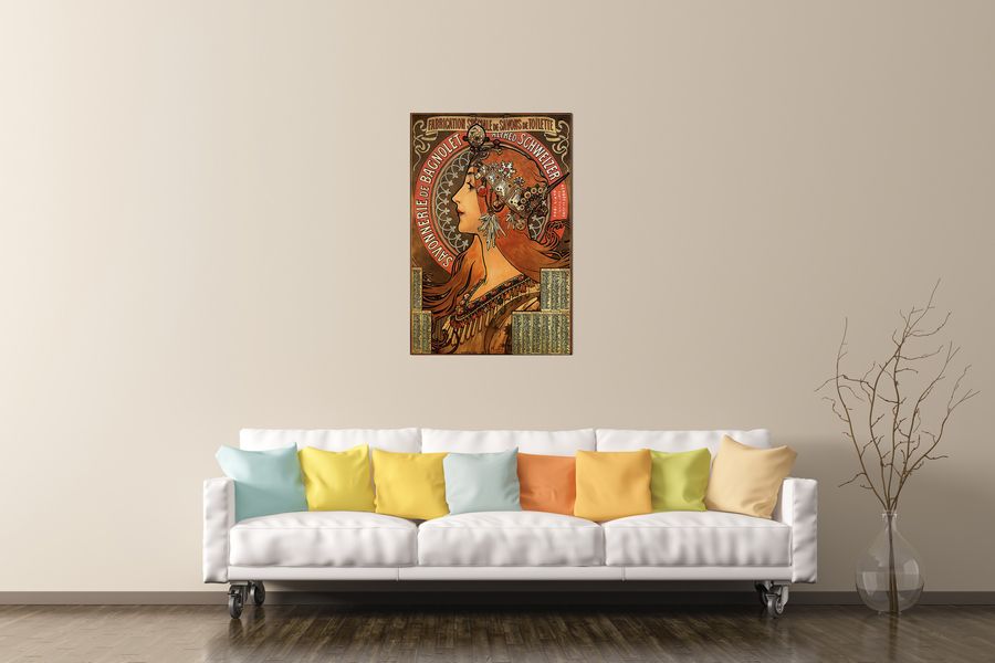 Mucha Alphonse - Savonnerie de Bagnolet, Decorative MDF Panel (60x90cm)