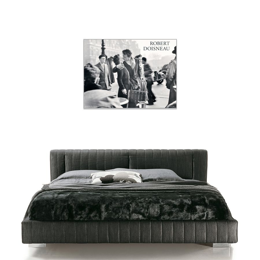 Doisneau - Bacio All Hotel De Ville Paris 1950, Decorative MDF Panel (80x60cm)