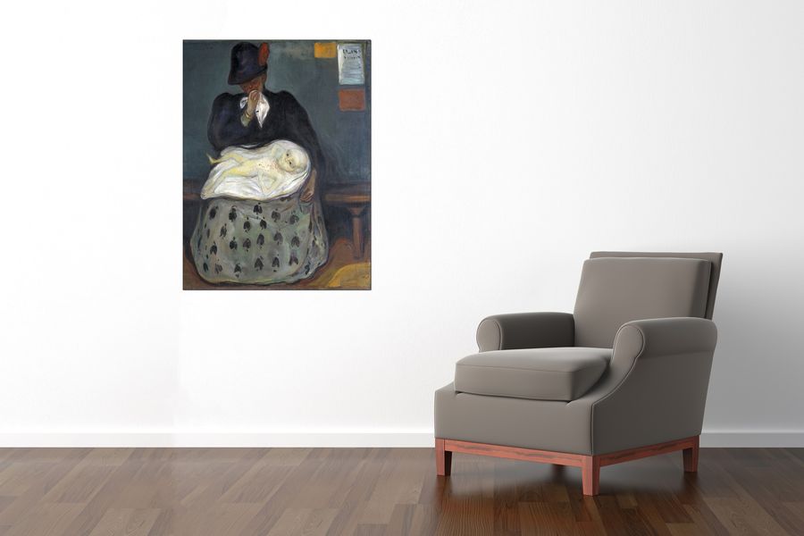 Munch Edvard - Inheritance, Decorative MDF Panel (90x120cm)