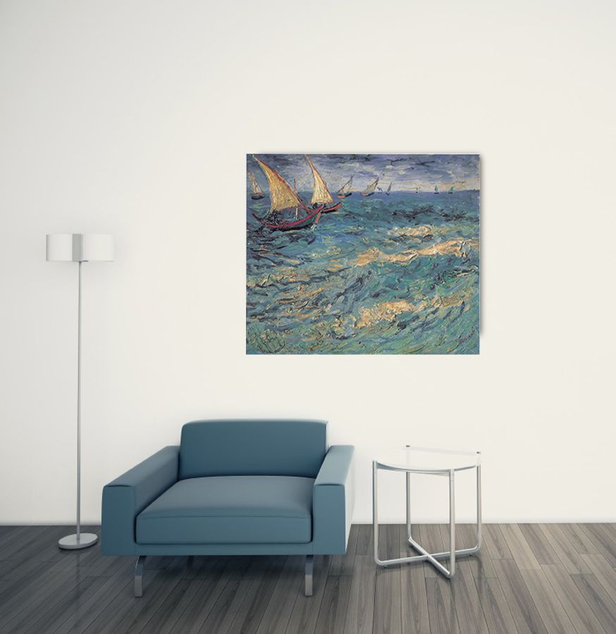 Van Gogh - Meer Bei St Maries, Decorative MDF Panel (140x120cm)