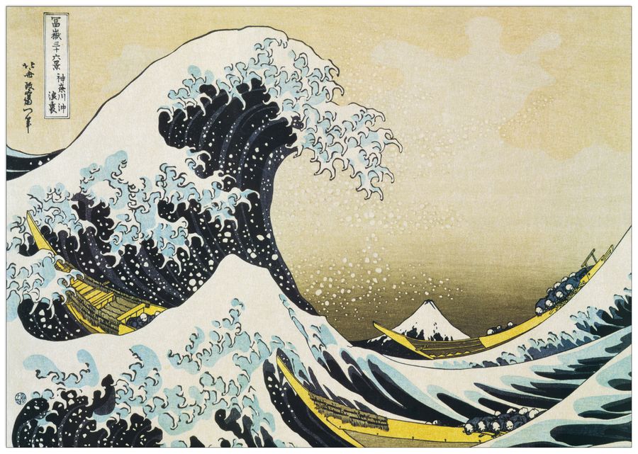 Hokusai - L'onda, Decorative MDF Panel (136x96cm)