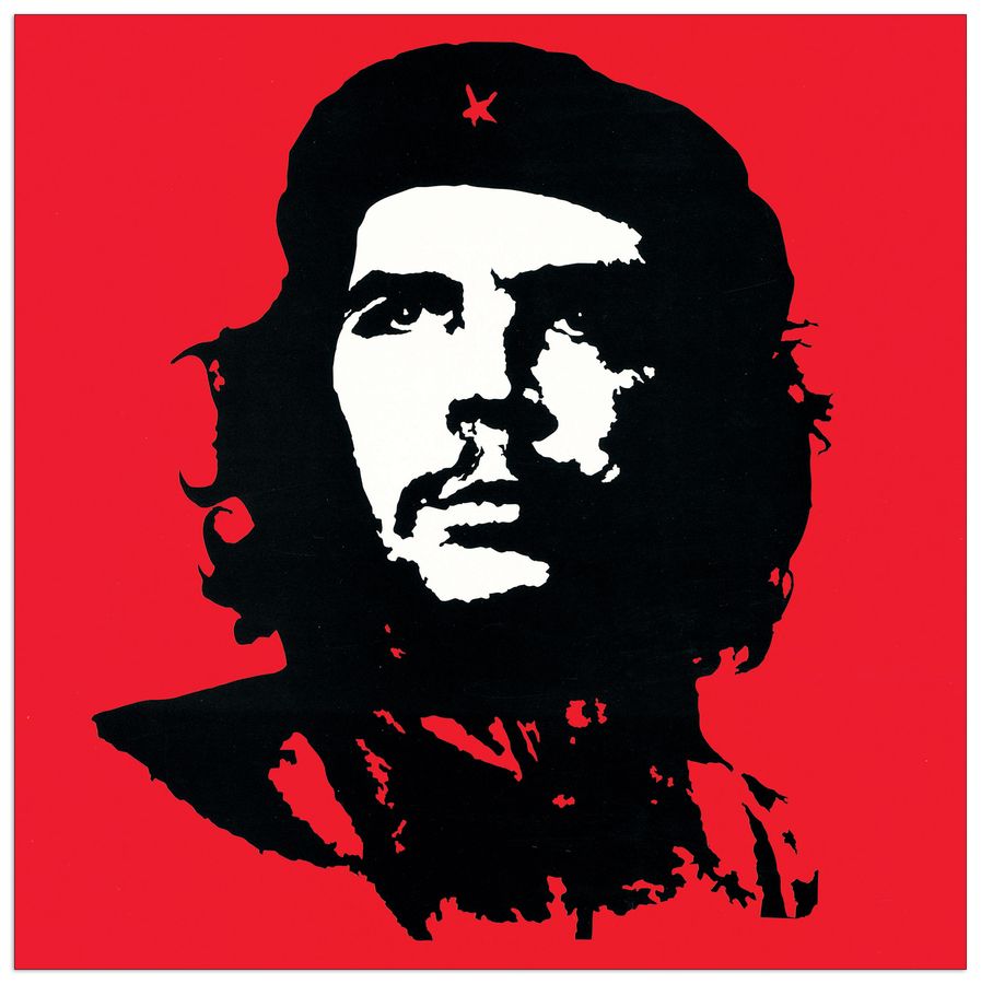 Anonymous - Che Guevara (Red), Decorative MDF Panel (40x40cm)