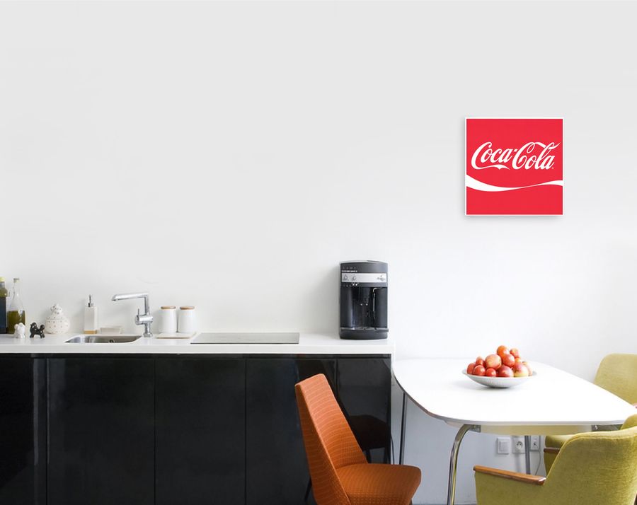 Anonymous - Coca Cola Classic, Decorative MDF Panel (27x27cm)