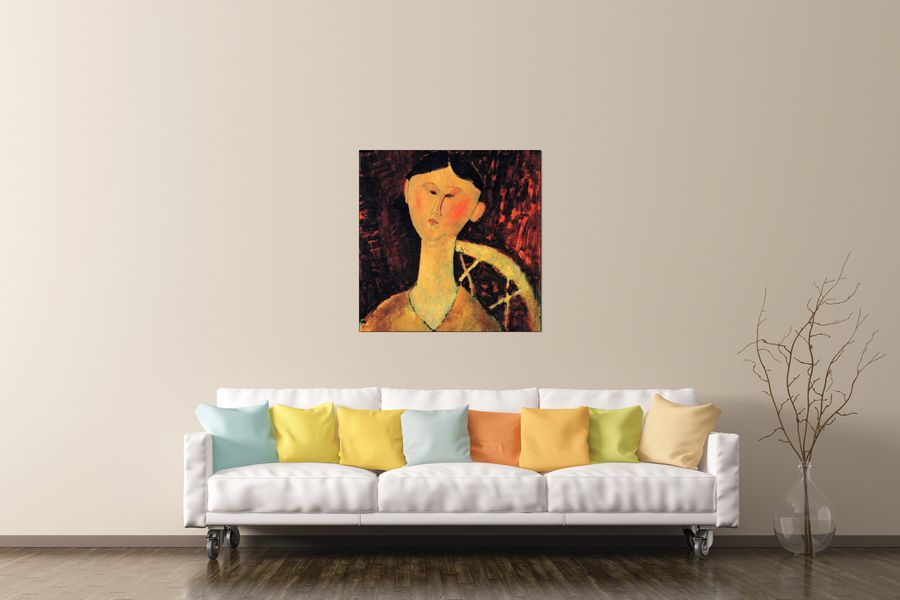 Modigliani Amedeo - Portrait of Beatrice Hastings , Decorative MDF Panel (70x70cm)